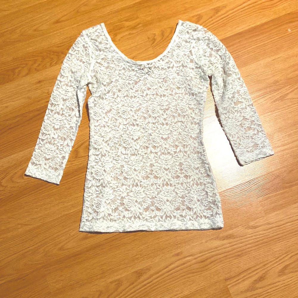 Small White Floral shirt